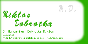 miklos dobrotka business card