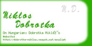 miklos dobrotka business card